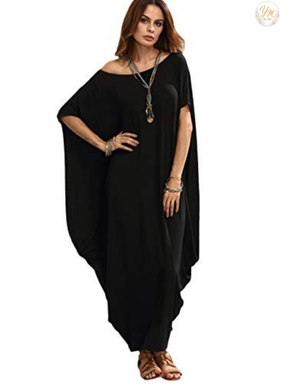 Verdusa Caftan Harem Dolman Sleeve Oversized Maxi Dress